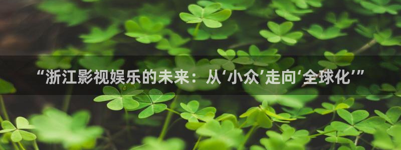 糖果派对的网址：“浙江影视娱乐的未来：从‘小众’走向‘全球化’”